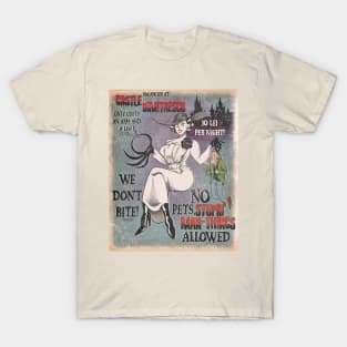 Artist Alley - No Shoes, No Shirts, Stupid Man Things, No Service (MiddayMassacre) T-Shirt